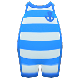 Horizontal-Striped Wet Suit