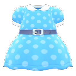 Belted Dotted Dress