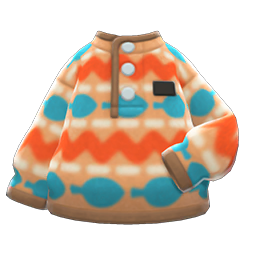 Printed Fleece Sweater